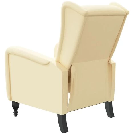 Fauteuil Inclinable Velours Crème VidaXL 7 Fauteuil Inclinable Velours Crème VidaXL – Image 5