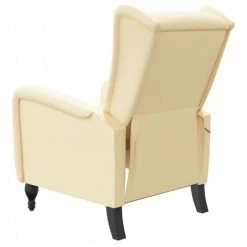 Fauteuil De Massage Inclinable Velours Crème VidaXL 11 Fauteuil De Massage Inclinable Velours Crème VidaXL -Pas Cher Fauteuil Magasin 49924984 5
