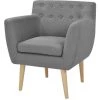 Fauteuil Tissu Gris Clair VidaXL 2 Fauteuil Tissu Gris Clair VidaXL -Pas Cher Fauteuil Magasin 4993965 1