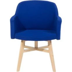 BELIANI Fauteuil En Tissu Bleu Foncé - Bleu -Pas Cher Fauteuil Magasin 4994386 4