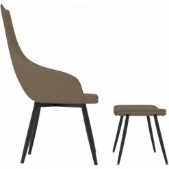 Hommoo Chaise De Canape Avec Repose-pied Taupe Tissu 9 Hommoo Chaise De Canape Avec Repose-pied Taupe Tissu -Pas Cher Fauteuil Magasin 49986644 3
