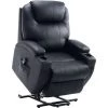 HOMCOM Fauteuil Releveur électrique Fauteuil De Relaxation Inclinable Repose-pied Relevable Grand Confort Télécommande Revêtement Synthétique Noir 1 HOMCOM Fauteuil Releveur électrique Fauteuil De Relaxation Inclinable Repose-pied Relevable Grand Confort Télécommande Revêtement Synthétique Noir -Pas Cher Fauteuil Magasin 50146592 1