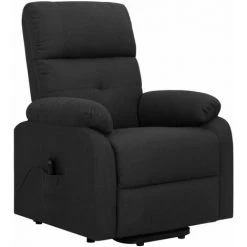 Fauteuil Inclinable Tissu Noir VidaXL 8 Fauteuil Inclinable Tissu Noir VidaXL -Pas Cher Fauteuil Magasin 50250484 2