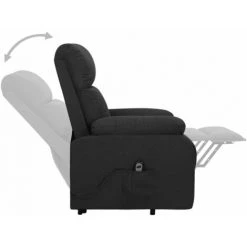 Fauteuil Inclinable Tissu Noir VidaXL 11 Fauteuil Inclinable Tissu Noir VidaXL -Pas Cher Fauteuil Magasin 50250484 5