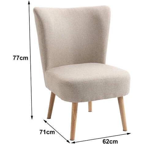 NORDLYS Fauteuil De Salon Crapaud Scandinave Avec Pieds Bois Et Tissu Hetre - Beige 7 NORDLYS Fauteuil De Salon Crapaud Scandinave Avec Pieds Bois Et Tissu Hetre - Beige – Image 5