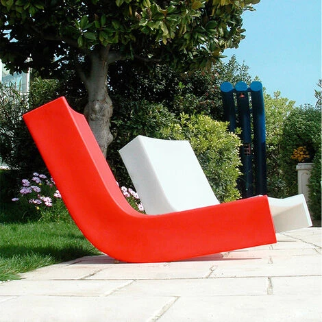 Fauteuil À Bascule Design Moderne Salon Jardin Terrasse Twist Slide | Couleur: Rouge 7 Fauteuil À Bascule Design Moderne Salon Jardin Terrasse Twist Slide | Couleur: Rouge – Image 5
