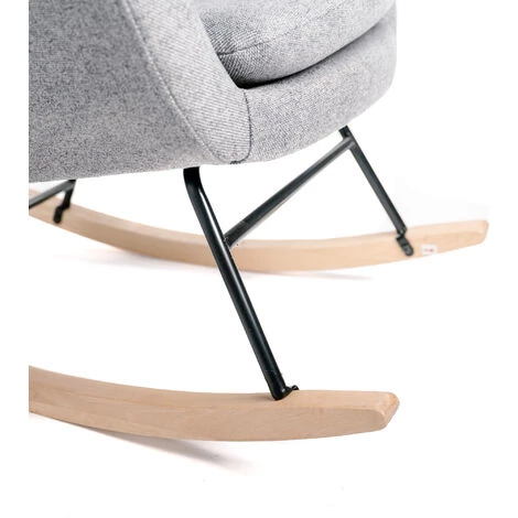 Rocking-chair Coloris Gris Chiné - 73 X 69 X 75 Cm -PEGANE- 6 Rocking-chair Coloris Gris Chiné - 73 X 69 X 75 Cm -PEGANE- – Image 4