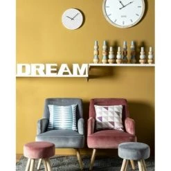 BIZZOTTO Fauteuil De Salon Vintage En Velours Gris ADELINE 60x67x H79 Cm -Pas Cher Fauteuil Magasin 50460584 2