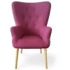 Paris Prix - Fauteuil Scandinave En Tissu "northwest" 104cm Violet