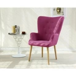 Paris Prix - Fauteuil Scandinave En Tissu "northwest" 104cm Violet 9 Paris Prix - Fauteuil Scandinave En Tissu "northwest" 104cm Violet -Pas Cher Fauteuil Magasin 50604434 4