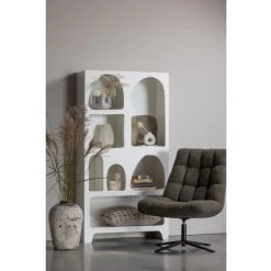 WHITELABEL Fauteuil Pivotante En Tissu - Fauteuil De Salon Vert - 101x70x85 Cm - Job - Vert 8 WHITELABEL Fauteuil Pivotante En Tissu - Fauteuil De Salon Vert - 101x70x85 Cm - Job - Vert -Pas Cher Fauteuil Magasin 50604798 2