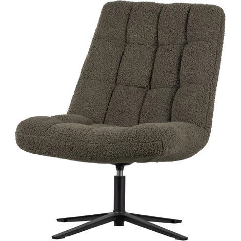 WHITELABEL Fauteuil Pivotante En Tissu - Fauteuil De Salon Vert - 101x70x85 Cm - Job - Vert 6 WHITELABEL Fauteuil Pivotante En Tissu - Fauteuil De Salon Vert - 101x70x85 Cm - Job - Vert – Image 4