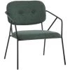 LOLA HOME Fauteuil Contemporain Tissu Vert Et Métal 62x61x75 Cm -Pas Cher Fauteuil Magasin 50735543 1