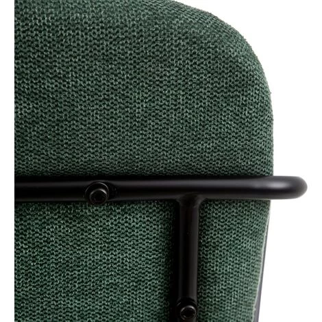 LOLA HOME Fauteuil Contemporain Tissu Vert Et Métal 62x61x75 Cm 6 LOLA HOME Fauteuil Contemporain Tissu Vert Et Métal 62x61x75 Cm – Image 4