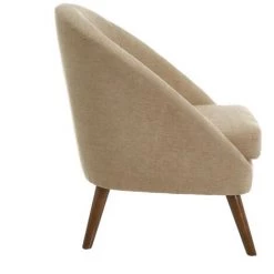 LOLAHOME Fauteuil Beige Chenille Et Accoudoirs Bois 60x67x74 Cm 10 LOLAHOME Fauteuil Beige Chenille Et Accoudoirs Bois 60x67x74 Cm -Pas Cher Fauteuil Magasin 50736514 4