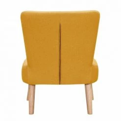 MOLOO ULRIK - Fauteuil Scandinave Tissu Curry Pieds Bois - Jaune -Pas Cher Fauteuil Magasin 50754412 3