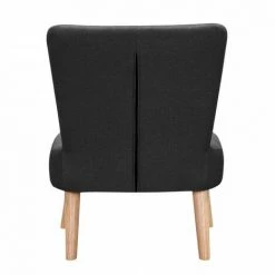 MOLOO ULRIK - Fauteuil Scandinave Tissu Noir Pieds Bois - Noir 9 MOLOO ULRIK - Fauteuil Scandinave Tissu Noir Pieds Bois - Noir -Pas Cher Fauteuil Magasin 50754454 3
