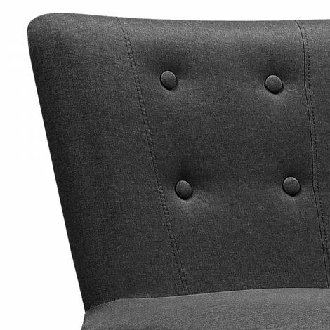 MOLOO ULRIK - Fauteuil Scandinave Tissu Noir Pieds Bois - Noir 6 MOLOO ULRIK - Fauteuil Scandinave Tissu Noir Pieds Bois - Noir – Image 4