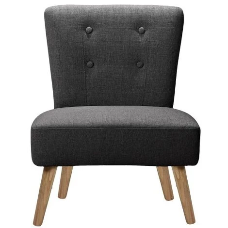 MOLOO ULRIK - Fauteuil Scandinave Tissu Noir Pieds Bois - Noir 7 MOLOO ULRIK - Fauteuil Scandinave Tissu Noir Pieds Bois - Noir – Image 5