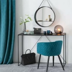 Lot De 2 Fauteuils Velours Marlo Bleus Atmosphera 8 Lot De 2 Fauteuils Velours Marlo Bleus Atmosphera -Pas Cher Fauteuil Magasin 50766969 2