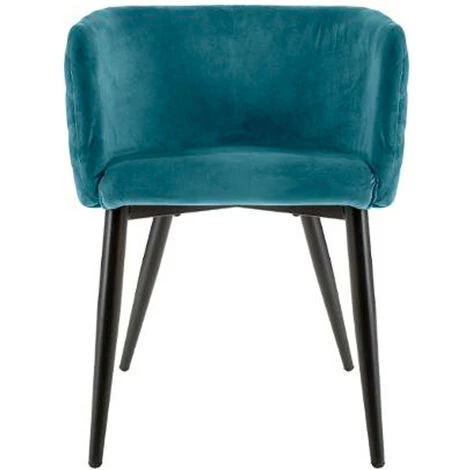 Lot De 2 Fauteuils Velours Marlo Bleus Atmosphera 6 Lot De 2 Fauteuils Velours Marlo Bleus Atmosphera – Image 4