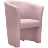 MEUBLETMOI Fauteuil Cabriolet En Tissu Rose Avec Accoudoirs - CABRI - Rose -Pas Cher Fauteuil Magasin 50837400 1