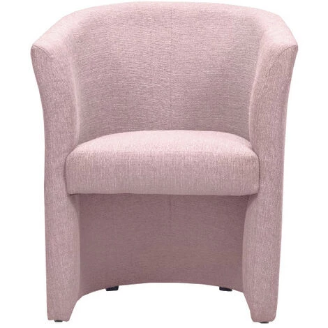 MEUBLETMOI Fauteuil Cabriolet En Tissu Rose Avec Accoudoirs - CABRI - Rose 4 MEUBLETMOI Fauteuil Cabriolet En Tissu Rose Avec Accoudoirs - CABRI - Rose – Image 2