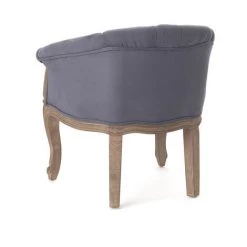 Amadeus - Fauteuil Crapaud Gris Foncé En Bois D'acajou - Gris -Pas Cher Fauteuil Magasin 50852897 5