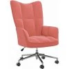 Chaise De Relaxation Velours Rose VidaXL