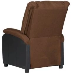 Fauteuil Inclinable TV Similicuir Et Tissu Marron VidaXL 10 Fauteuil Inclinable TV Similicuir Et Tissu Marron VidaXL -Pas Cher Fauteuil Magasin 50890037 4