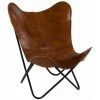 Lesli Living Chaise Papillon Buffalo 75x75x87 Cm Marron - Brun