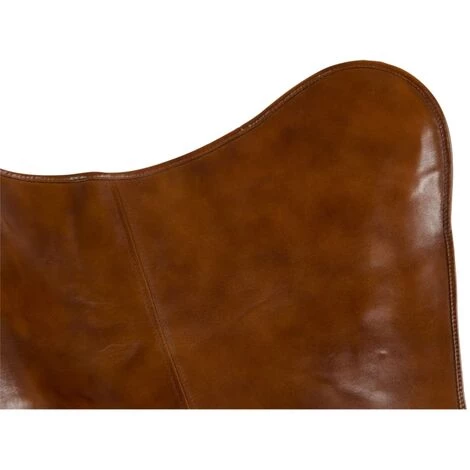 Lesli Living Chaise Papillon Buffalo 75x75x87 Cm Marron - Brun 5 Lesli Living Chaise Papillon Buffalo 75x75x87 Cm Marron - Brun – Image 3