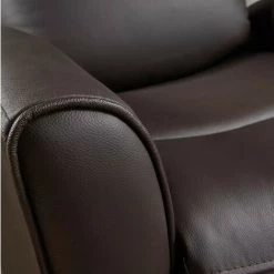 LES TENDANCES Fauteuil De Relaxation Manuel En Cuir Chocolat Balko -Pas Cher Fauteuil Magasin 50934988 5
