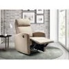 LES TENDANCES Fauteuil De Relaxation électrique Toile Beige Kali -Pas Cher Fauteuil Magasin 50937739 1