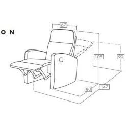 LES TENDANCES Fauteuil De Relaxation électrique Toile Beige Kali -Pas Cher Fauteuil Magasin 50937739 5