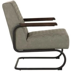 NATACHA.B Fauteuil Kaki Simili Cuir Vintage -Pas Cher Fauteuil Magasin 50956986 5