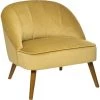 Fauteuil Velours Naova Moutarde Atmosphera
