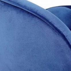 Paris Prix - Fauteuil Design En Velours "brados" 96cm Bleu -Pas Cher Fauteuil Magasin 51033989 5