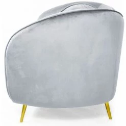 Paris Prix - Fauteuil Design En Velours "brados" 96cm Argent 9 Paris Prix - Fauteuil Design En Velours "brados" 96cm Argent -Pas Cher Fauteuil Magasin 51033993 3