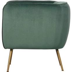 WHITELABEL Fauteuil Club Confortable En Velours - Chaise Vert - 71x79x71 Cm - Scout - Vert -Pas Cher Fauteuil Magasin 51039190 3