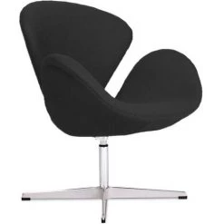 FURNMOD DESIGN YOUR SPACE Fauteuil Swan Chair HQ En Cachemire | Noir