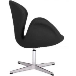 FURNMOD DESIGN YOUR SPACE Fauteuil Swan Chair HQ En Cachemire | Noir -Pas Cher Fauteuil Magasin 51197758 4
