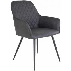 ALTOBUY VIBY - Lot De 2 Fauteuils Simili Gris Et Piétement Acier Noir - Gris 9 ALTOBUY VIBY - Lot De 2 Fauteuils Simili Gris Et Piétement Acier Noir - Gris -Pas Cher Fauteuil Magasin 51209968 3