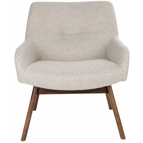 ALTOBUY HARROW - Fauteuil Noyer Massif Naturel Et Tissu Sable - Beige 3 ALTOBUY HARROW - Fauteuil Noyer Massif Naturel Et Tissu Sable - Beige