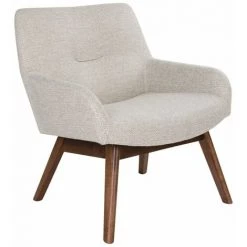 ALTOBUY HARROW - Fauteuil Noyer Massif Naturel Et Tissu Sable - Beige 9 ALTOBUY HARROW - Fauteuil Noyer Massif Naturel Et Tissu Sable - Beige -Pas Cher Fauteuil Magasin 51210075 3