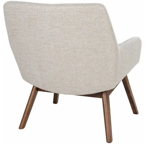 ALTOBUY HARROW - Fauteuil Noyer Massif Naturel Et Tissu Sable - Beige 7 ALTOBUY HARROW - Fauteuil Noyer Massif Naturel Et Tissu Sable - Beige – Image 5