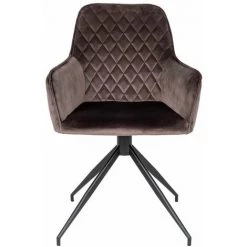 ALTOBUY KARBO - Fauteuil Pivotant Velours Taupe Et Piétement Acier - Taupe 9 ALTOBUY KARBO - Fauteuil Pivotant Velours Taupe Et Piétement Acier - Taupe -Pas Cher Fauteuil Magasin 51210241 3