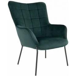ALTOBUY FINTRY - Fauteuil Velours Vert Et Piétement Acier Noir - Vert 9 ALTOBUY FINTRY - Fauteuil Velours Vert Et Piétement Acier Noir - Vert -Pas Cher Fauteuil Magasin 51210344 3