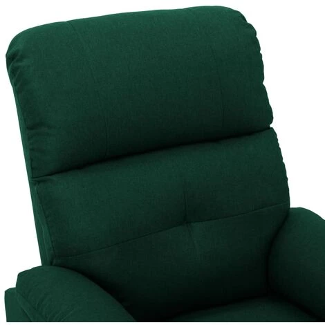 TRUE DEAL Fauteuil Inclinable Vert Foncé Tissu 7 TRUE DEAL Fauteuil Inclinable Vert Foncé Tissu – Image 5