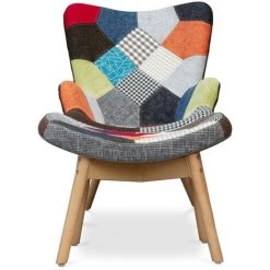 COMPRALO Patch Scandinave Poltr | Patchwork Rosso - Patchwork Rosso -Pas Cher Fauteuil Magasin 51239635 4